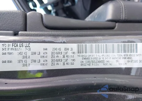 2018 Jeep Grand Cherokee Limited 4X4 из США, поврежденный, VIN 1C4RJFBG5JC484555